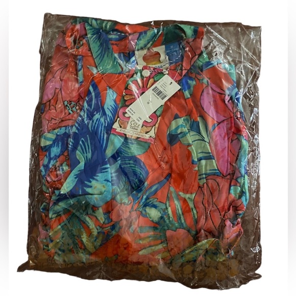 NWT Farm Rio Linen Halter Jumpsuit - Picture 6 of 12